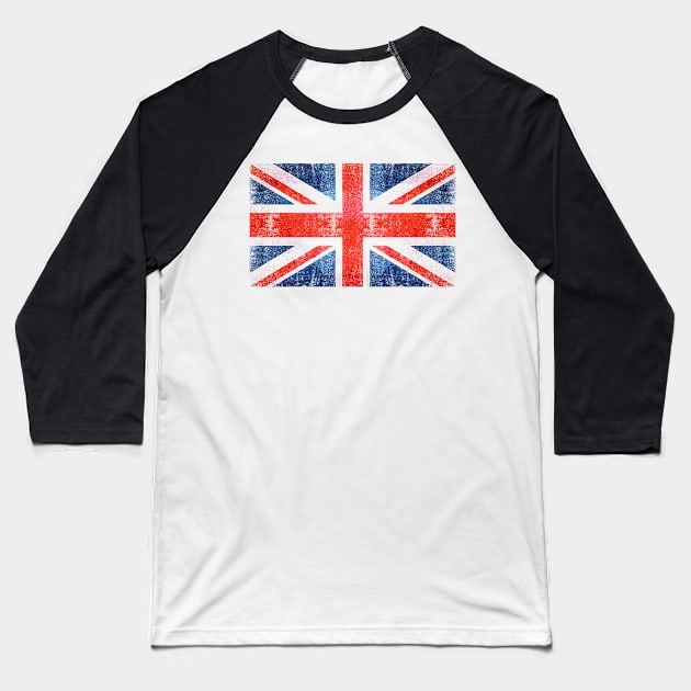 Cool Tees United Kingdom Flag Traveling Baseball T-Shirt by COOLTEESCLUB